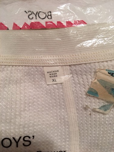 VINTAGE KMART BRAND THERMAL UNDERWEAR 70s LONGJOHNS Boys XL 18-20