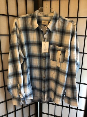 NWT UNIVERSAL THREAD Shirt Womens Large Button Up  Top Plaid Long Sleeve Blue