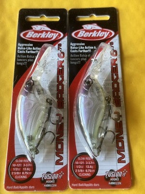 Lot of 2 Berkley Money Badger 6.75  2 5/8  1/2 oz   Northern Lights