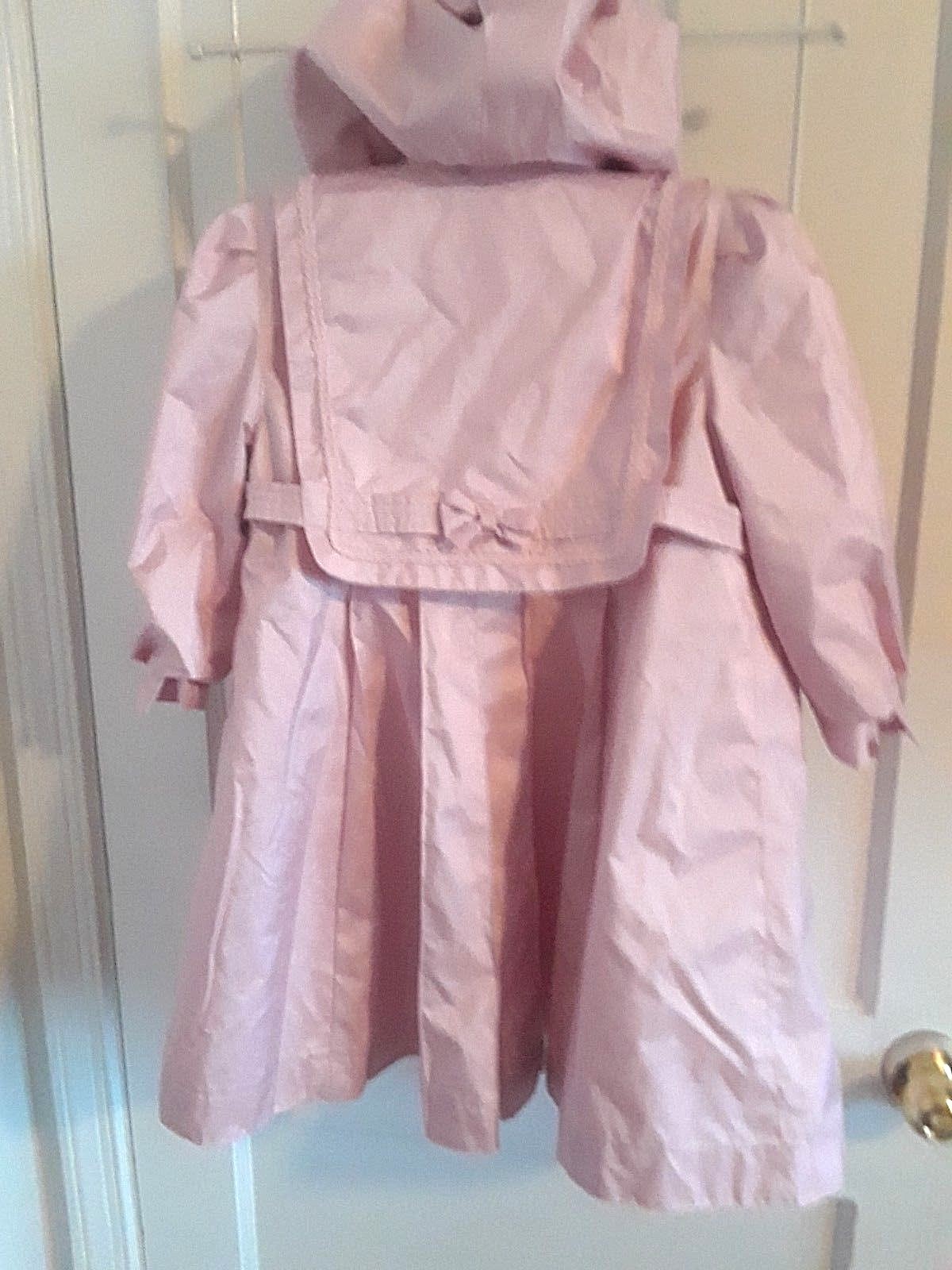 Girl's ROTHSCHILD Size 4T Pink Coat Jacket w/ Detachable Floral Lined Hood