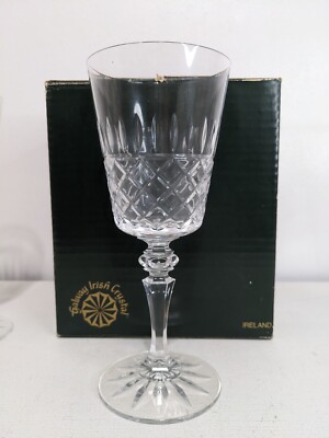 (A6) Set Of 4 Galway Irish Crystal Over 24% Crystal, Rathmore Goblet Item# 25100