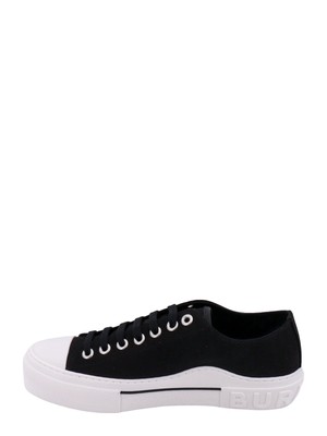 Pre-owned Burberry Monochrome Sneaker With Drawing Detail At The Back In Cotton Man In Black