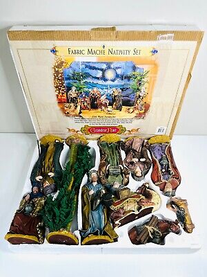 2001 GRANDEUR NOEL Large Nativity Set, Christmas Collector's Edition *Vintage*