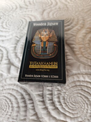 King Tut Tutankhamen Micro Wooden Jigsaw . 3.5 X 4.5 ''. Marked NIB 