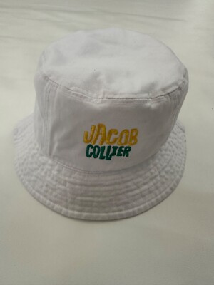 New Jacob Collier Logo Cotton White Bucket Hat Cap Size L/XL