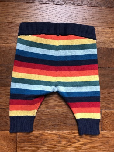 HANNA ANDERSSON 50 0-3 Months Unisex Rainbow Striped Sweater Knit Pants