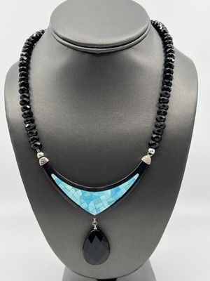 Jay King Mine Finds Tourmaline Turquoise Reversible Necklace 18'' NWT 453190