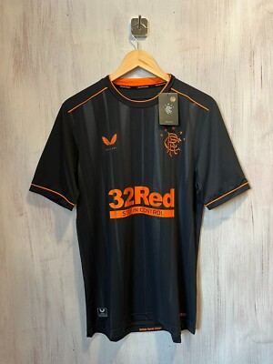 AUTHENTIC Glasgow Rangers 2020 2021 third Sz XL soccer shirt jersey football 3rd