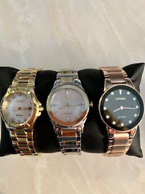 送料・関税込★Citizen シチズンLadies ew1532-61d ecoドライブ Citizen Eco-Drive Crystal Ladies Watch EW1532-61D