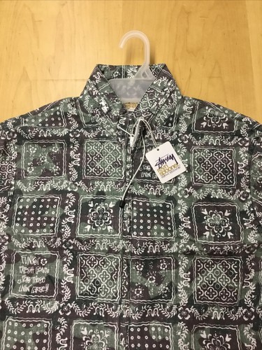 Pre-owned Stussy Deluxe X Reyn Spooner Hawaiian Traditions Jacket, Large In Green