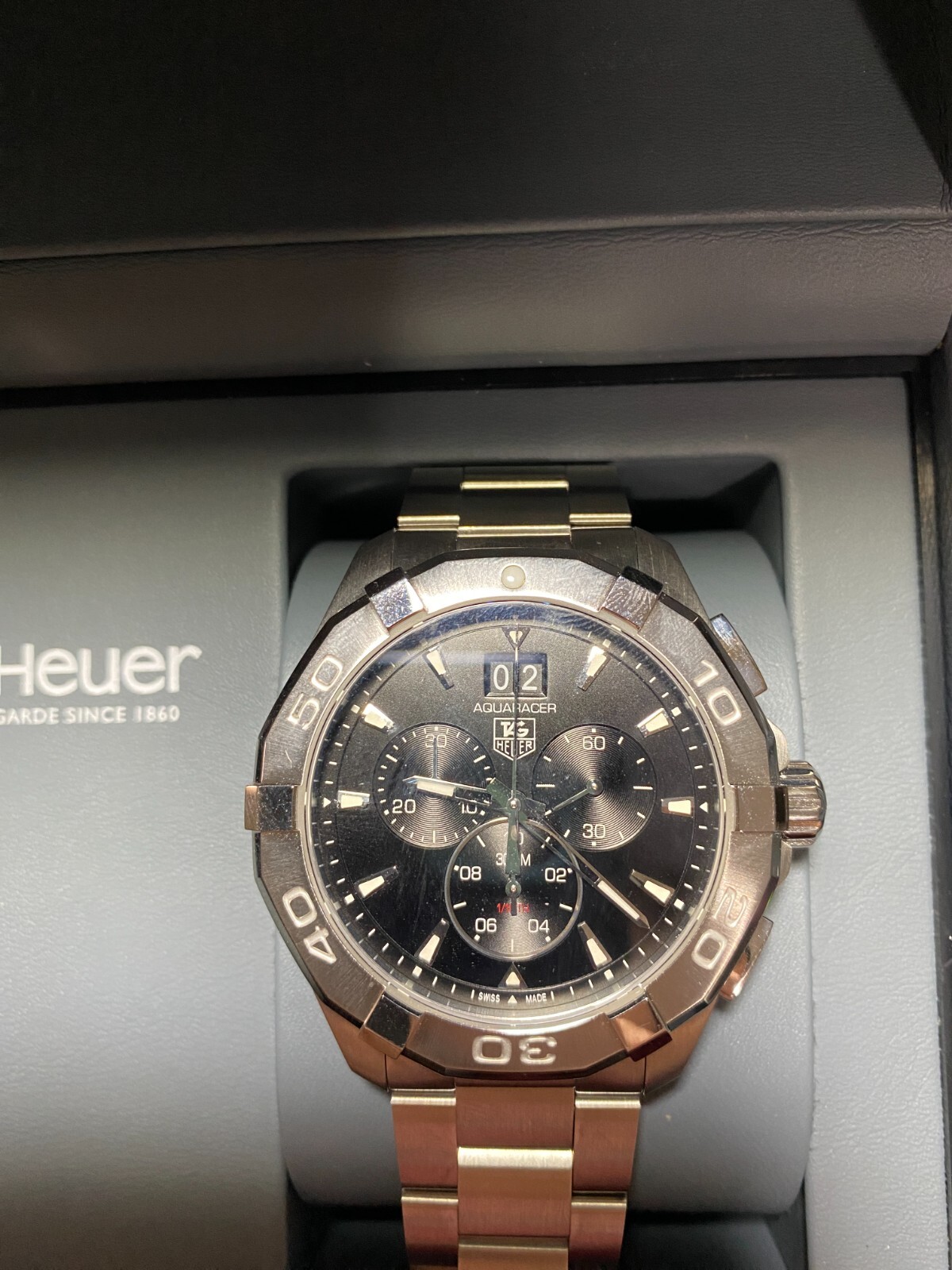 TAG Heuer Aquaracer Men's Black Watch - New in Box | eBay