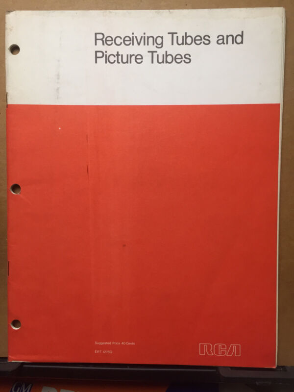 Vtg RCA Receiving Tubes Picture TV Catalog Manual 1969 Characteristics Chart
