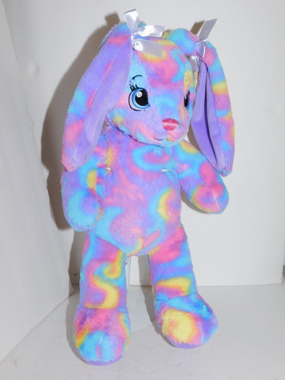Easter Bunny Build A Bear Rabbit Purple Stuffed Animal Basket Stuffer Rainbow