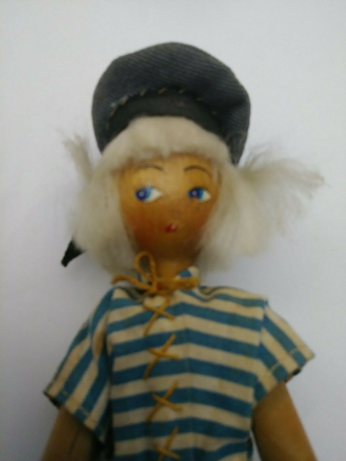 Collectible1960s Female Sailor Wooden Doll Made in Poland