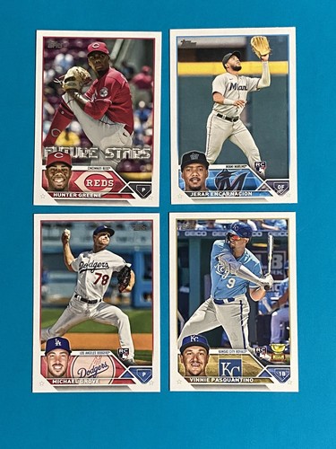 2023 Topps baseball card rookie RC Future Star lot (4) #'s