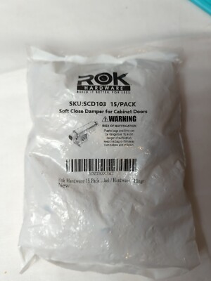 15pk Rok Hardware Soft Close Dampers For Cabinet Doors SCD103  