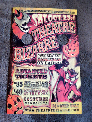 Theatre Bizarre Detroit Promotional Flier Halloween Costume Weirdness