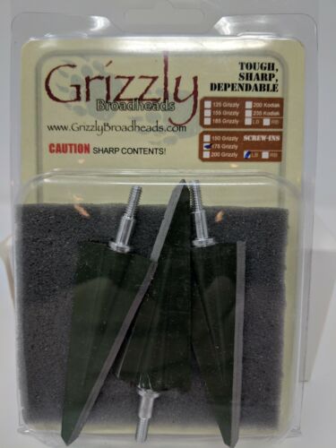 Grizzly 2 Blade, Single Bevel, Screw In Broadheads