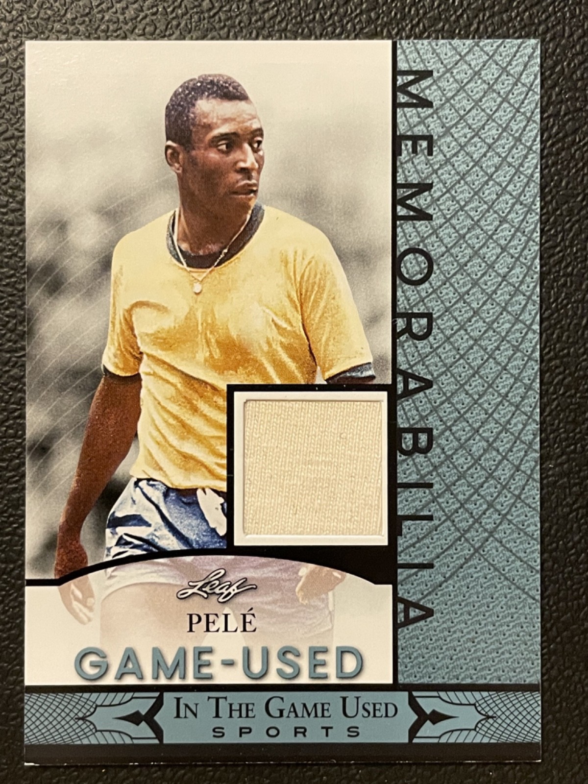 2024 Leaf In The Game Used Memorabilia Blue Pelé Jersey