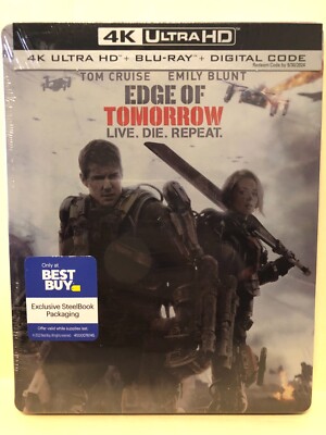 Brand New! Edge of Tomorrow: Live Die Repeat 4K Steelbook Best Buy Exclusive