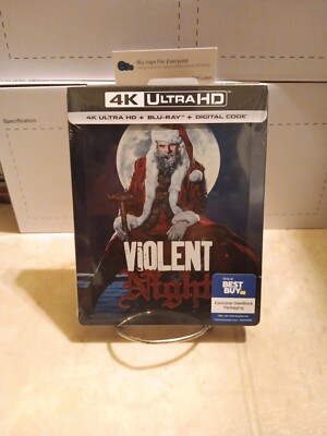 Violent Night 4K SteelBook Blu-ray Best Buy Exclusive [2022] ShpNxtDy - No Dents