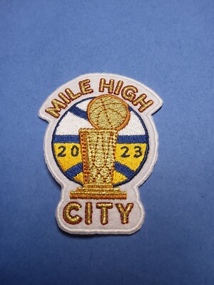 Denver Nuggets NBA Champions Metallic Gold Embroidery Patch MILE HIGH CITY 2023