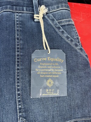 DEMOCRACY Blue With   Short Mid Caff Size 24 with pockets At Knee capris