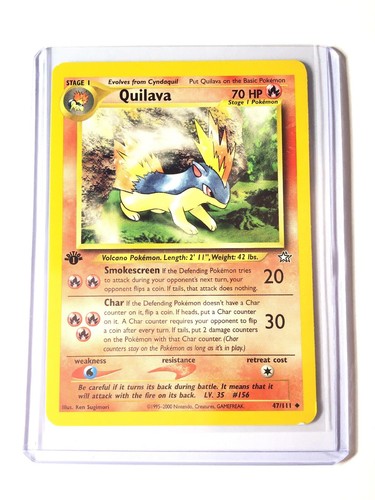 QUILAVA - 1st Edition Neo Genesis Set - 47/111 - Uncommon QUILAVA - 1st Edition Neo Genesis Set - 47/111 - Uncommon