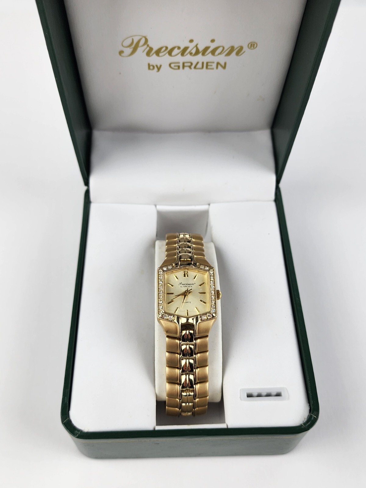 マ*ー様 再値下げ！アンティーク GRUEN PRECISION VERI−TH Gruen Precision Women's Gold Tone Watch Square Gemstone