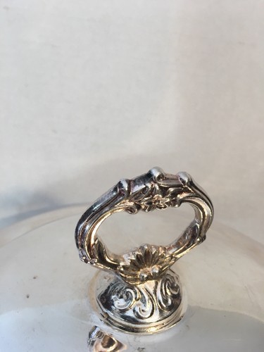 Silver Plated Round Casserole Dish Lid w/ Handle 10.5