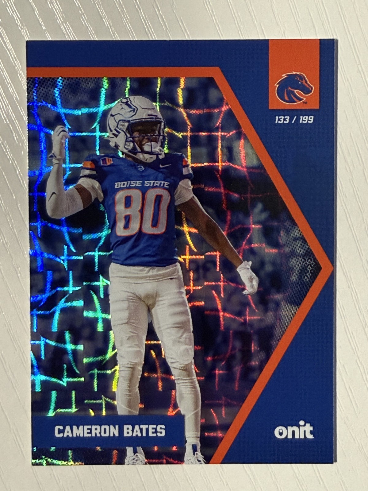Cameron Bates 2025 Onit Boise State Broncos Football Blue Parallel #P-8 133/199