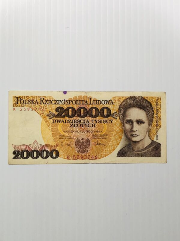 Poland 20000 Zlotych 1989 P-152 Marie Curie