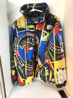 Size L Members Only x Jean-Michel Basquiat Windbreaker Jacket Multicolor NWT
