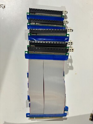 5 x   PCI-E Express   16X-16X Riser   Card Extender Ribbon  Flexible Extension