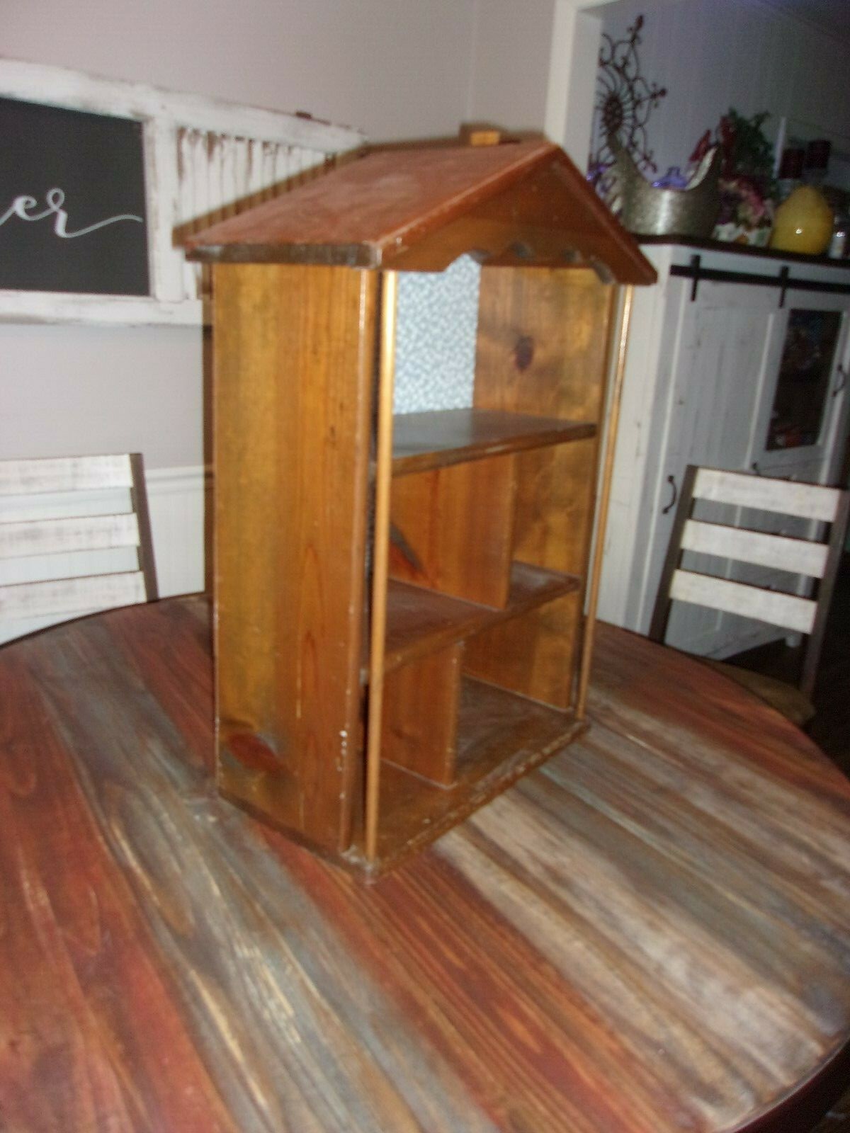 Vintage Handmade Dollhouse solid wood