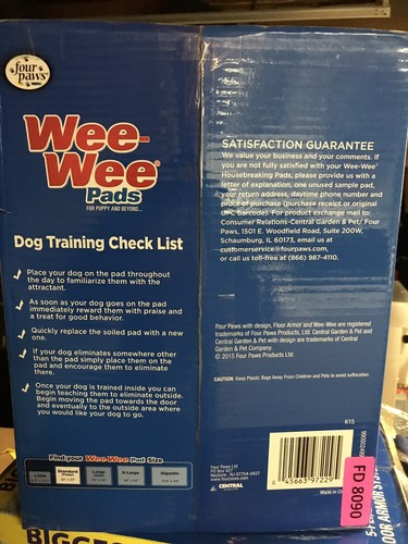 Four Paws Wee Wee Pet Training and Puppy Pads 200 Count 22 x 23 Pad Freeshipping