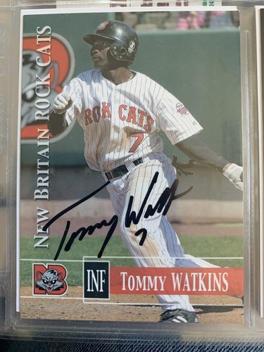 Tommy Watkins autographed minor league baseball card. Twins