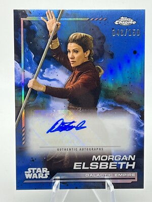 2024 Topps Chrome Star Wars MORGAN ELSBETH AUTO BLUE /150 #AU-DI