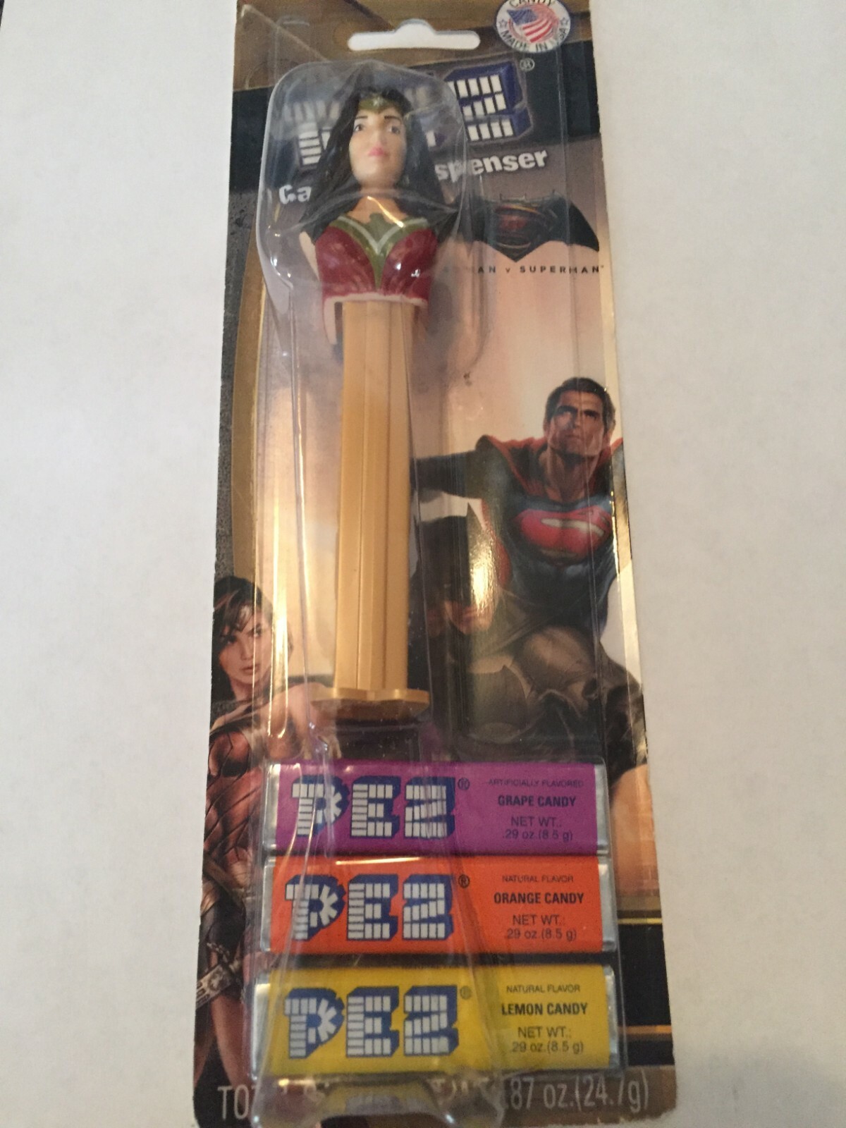 Wonder Woman Dawn of Justice Pez Dispenser NEW in Package