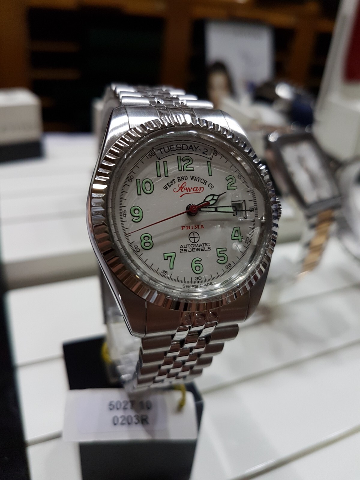 Pre-owned West End Watch Co. 5027.10.0203r White Dial Automatic 37 Mm Unisex
