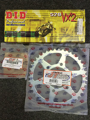 DID X ring Chain and Sprocket kit Kawasaki ZX6R 2007 - 2012