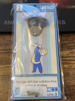Fallout 1 2 3 4 76 New Vegas Vault Boy Lead Belly Perk Wall BOTTLE OPENER Figure