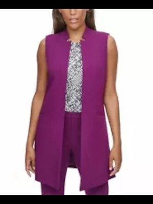 

CALVIN KLEIN Женский фиолетовый удлиненный жилет для работы, S07VL459