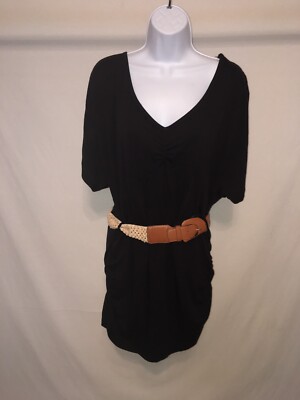 women's juniors susie rose weekend wear 2X 19-21 Black shirt with ruching and be