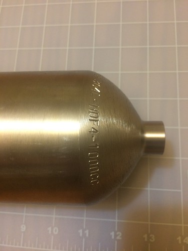 Sample Cylinder, 304 Stainless Steel double ended Female  1/4” Pipe fittings.