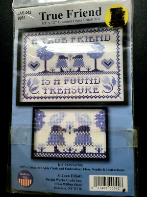 DESIGN WORKS CRAFTS True Friend Cross Stitch Kit A Found Treasure Girlfriends