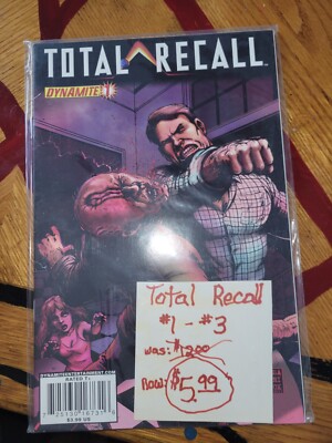 TOTAL RECALL #1-3 * Dynamite Comics Lot * 1 2 3 -