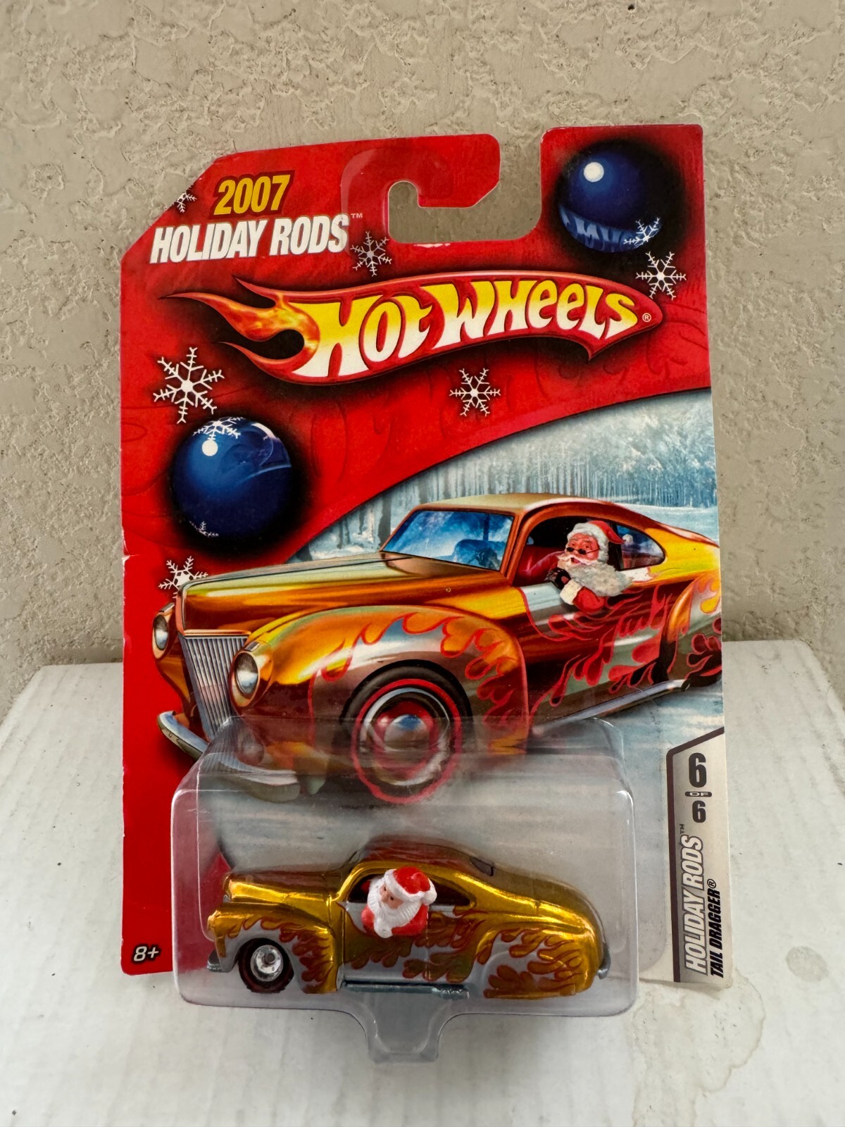 ホットウィール 2007 HOLIDAY RODS TAIL DRAGGER Hot Wheels 2007 Holiday Rods Tail Dragger #6/6 Gold with