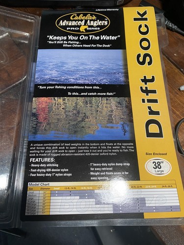 Cabela's Easy-Opening Drift Sock - Black - 38