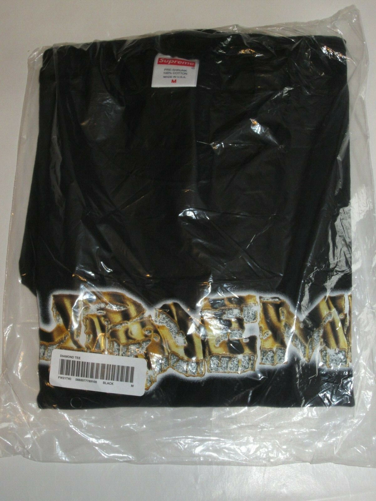 Tシャツ・カットソー Supreme Diamonds T-Shirt Black SUPREME New York Diamond Tee BLACK Men's Medium NEW! F/W
